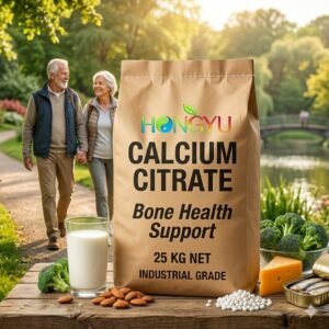 HONGYU brand high-purity Calcium Citrate raw material in 25kg bulk bag