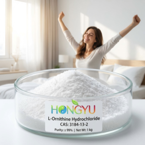 Premium white crystalline L-Ornithine Hydrochloride powder CAS 3184-13-2 for liver health and fatigue recovery by Yantai Hongyu Starry Biotech Co., Ltd.
