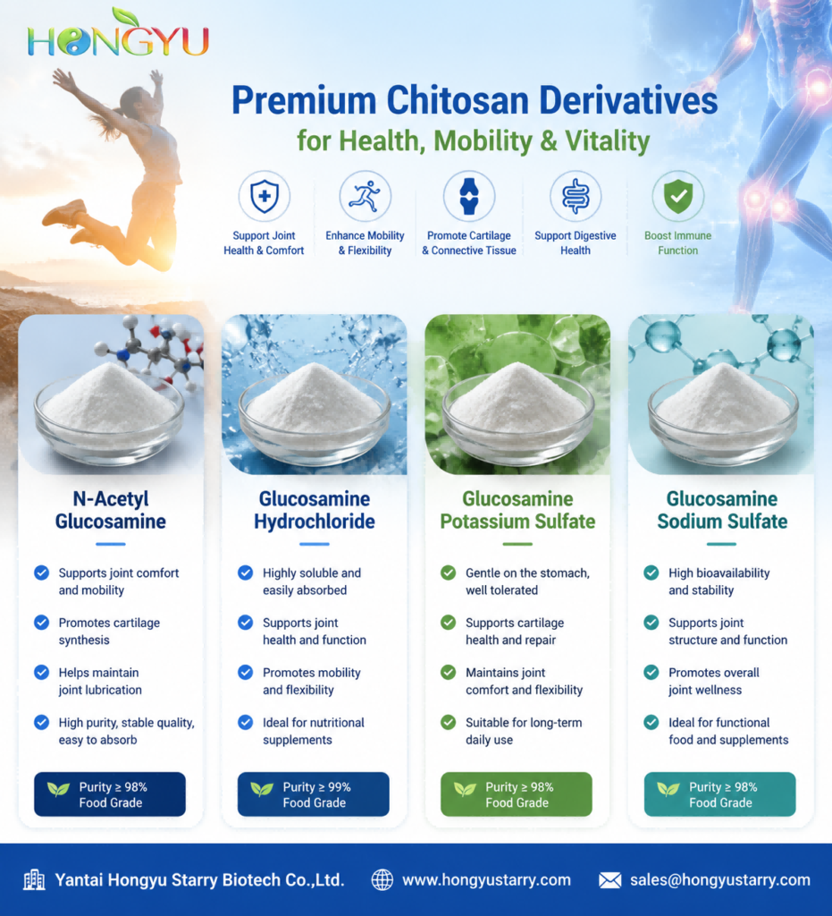 Glucosamine Sulfate Potassium Chloride and Amino Sugar Derivatives Matrix - Yantai Hongyu Starry